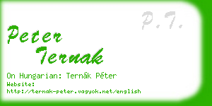 peter ternak business card